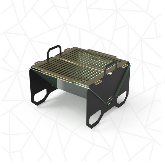 Portable camping grill (100% stainless steel)